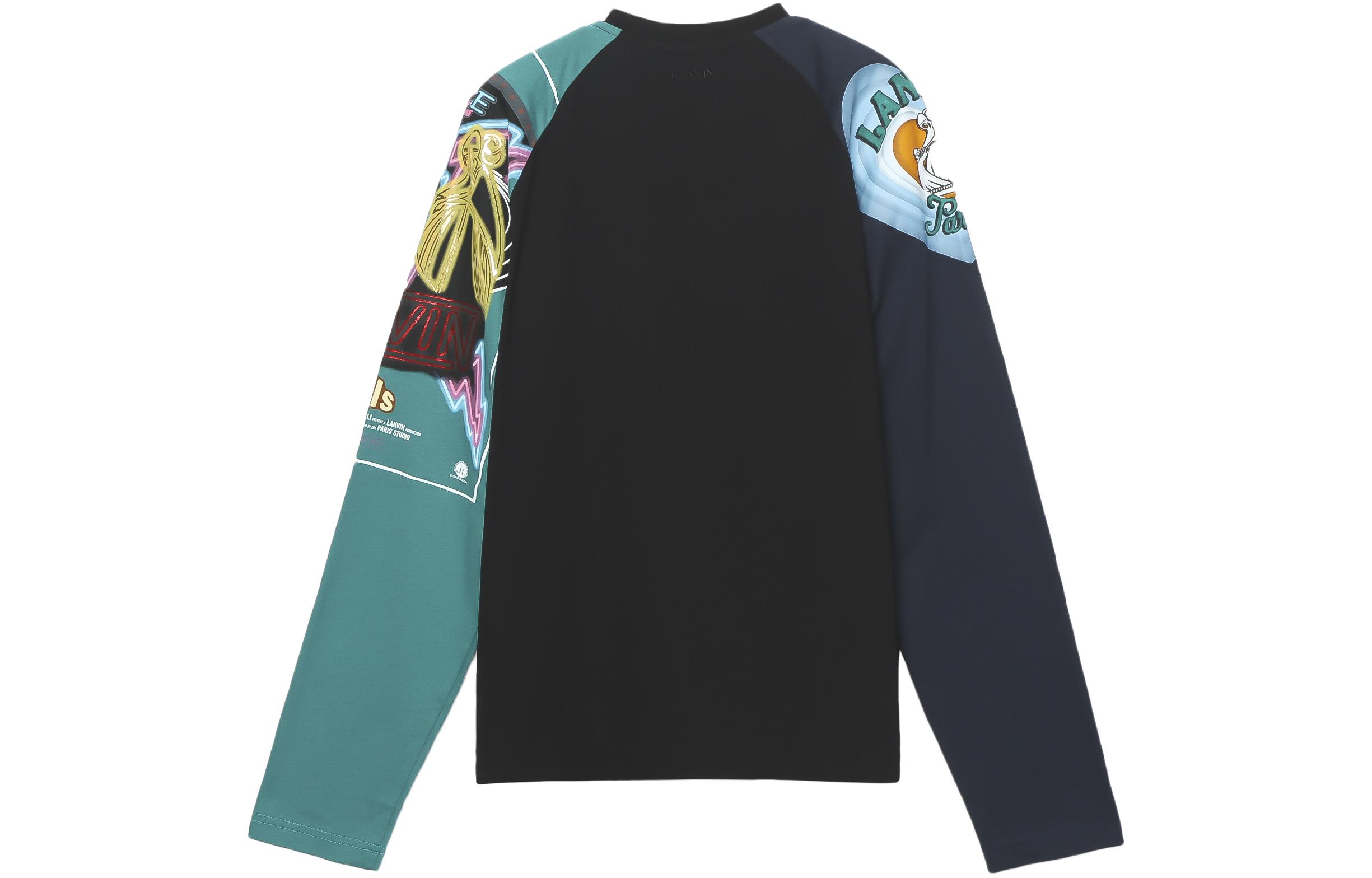 Lookbook Sudadera Lanvin SS22 Vintage Estampado Colorblock Cuello Redondo. RM-SS0002-J190-P22