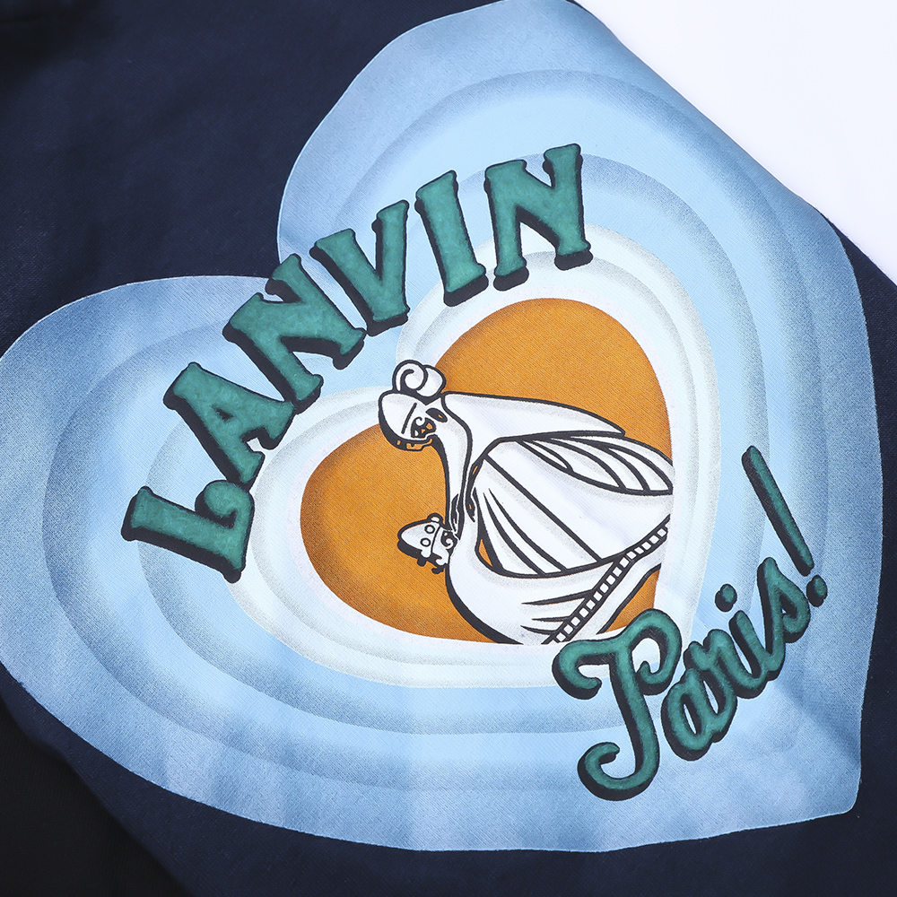 Details for Sudadera Lanvin SS22 Vintage Estampado Colorblock Cuello Redondo. RM-SS0002-J190-P22