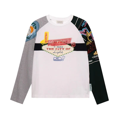 Lanvin SS22 Vintage Print Crewneck Sweatshirt White Men’s RM-SS0002-J190-P22-00