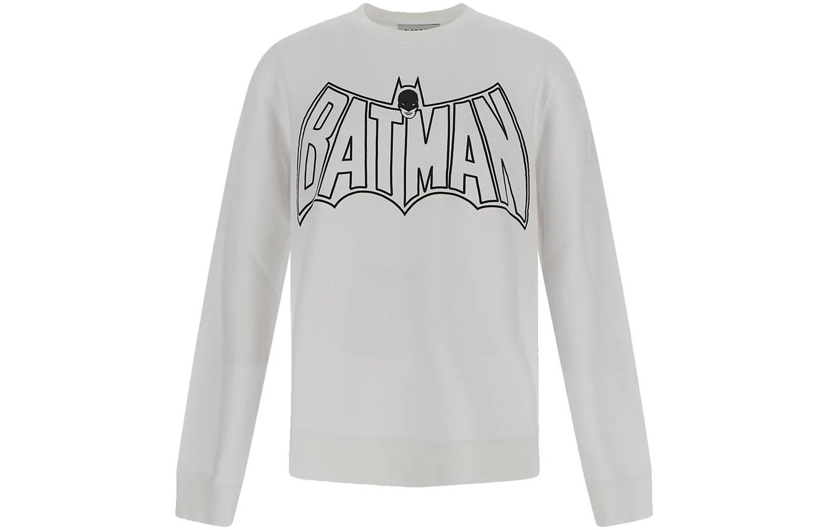 Lanvin SS22 White Letter Print Crewneck Pullover Sweatshirt Long Sleeve RMSS-0001J-22-201