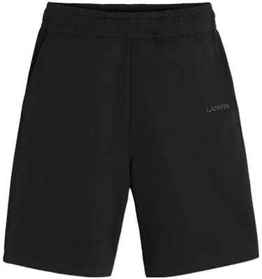 Lanvin SS23 Celana Pendek Hitam Kasual dengan Bordir Logo Warna Solid. RM-TR0018-5583-P2310 Buy Lanvin SS23 Celana Pendek Hitam Kasual dengan Bordir Logo Warna Solid. RM-TR0018-5583-P2310