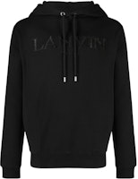 Lanvin SS23 Black Embossed Letter Sweatshirt. RM-HO0001-J210-P2310 Lanvin SS23 Black Embossed Letter Sweatshirt. RM-HO0001-J210-P2310