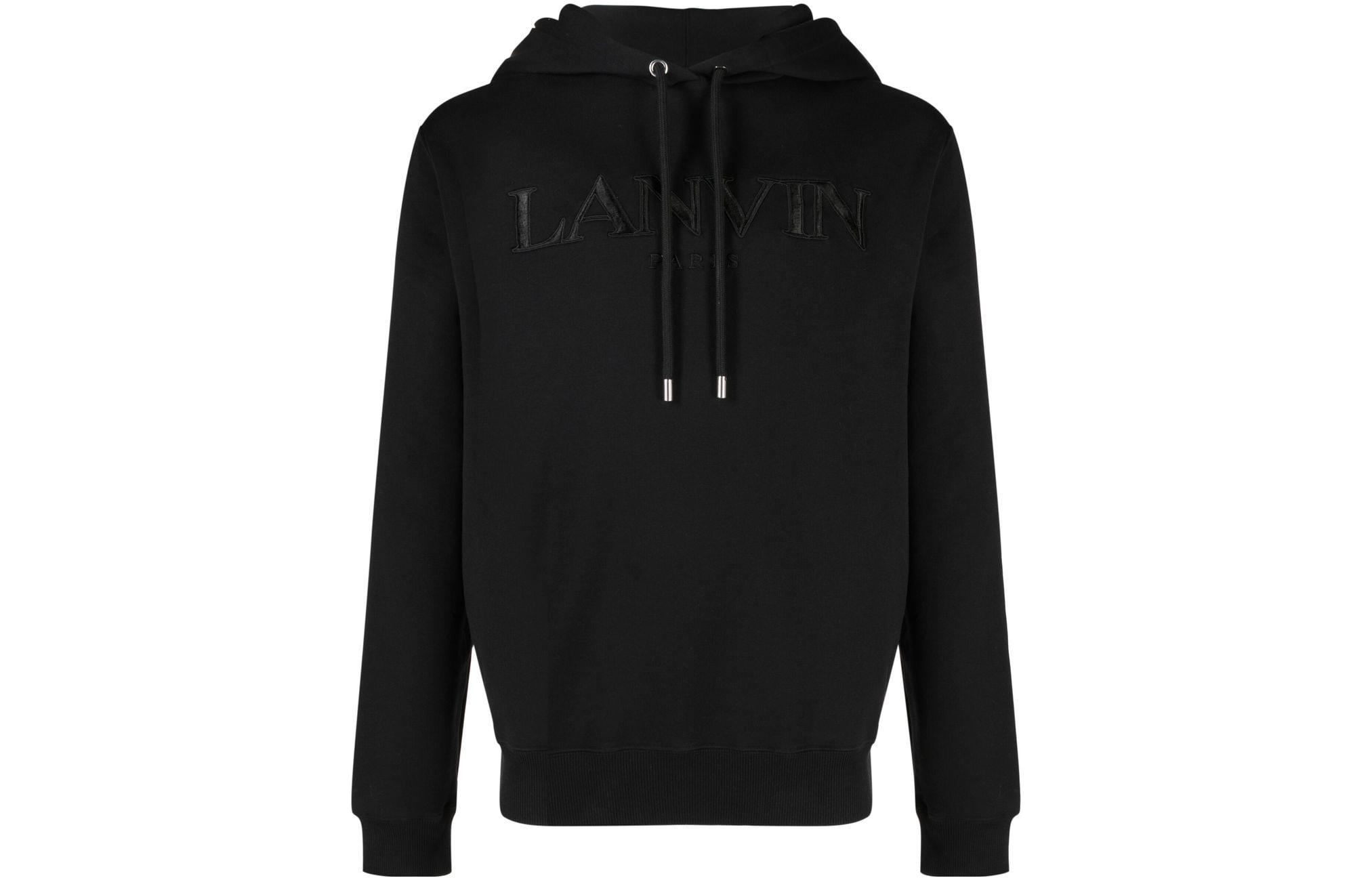 Order Sudadera Negra Lanvin SS23 con Letras en Relieve. RM-HO0001-J210-P2310