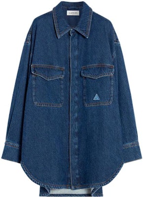 랑방 SS23 블루 로고 솔리드 긴팔 데님 재킷 RM-OU0516-D047-A2222 Order 랑방 SS23 블루 로고 솔리드 긴팔 데님 재킷 RM-OU0516-D047-A2222