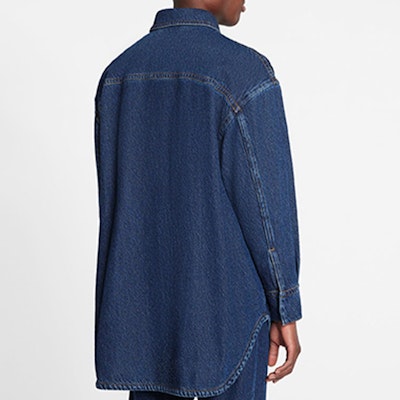 랑방 SS23 블루 로고 솔리드 긴팔 데님 재킷 RM-OU0516-D047-A2222 Purchase 랑방 SS23 블루 로고 솔리드 긴팔 데님 재킷 RM-OU0516-D047-A2222