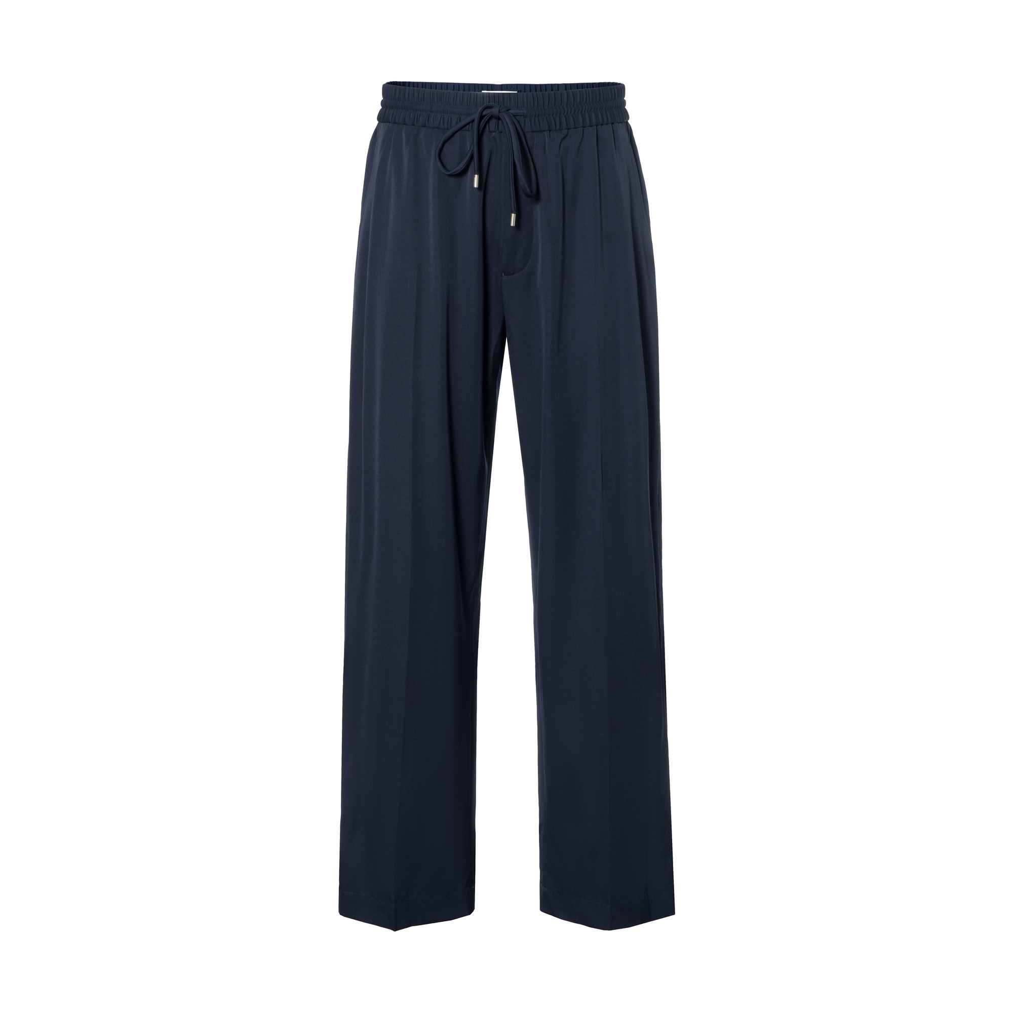 Lanvin SS23  Blue Wool Joggers with Embroidery and Drawstring. RM-TR9117-4576-A22291
