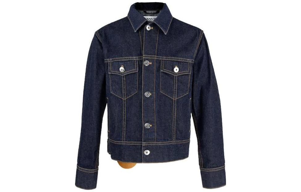 Order Chaqueta Vaquera Lanvin SS23 Color Sólido Azul Oscuro. RM-JA0135-D006-A2229