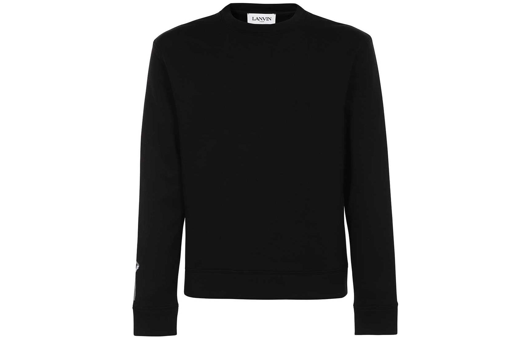 Lanvin SS23 Back Graphic Printed Pullover Sweatshirt Black RM-SS0005-J009-P2310