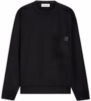 Lanvin SS23 Black Crewneck Pocket Pullover Sweatshirt Long Sleeve RM-SS0014-5583-P23 Lanvin SS23 Black Crewneck Pocket Pullover Sweatshirt Long Sleeve RM-SS0014-5583-P23