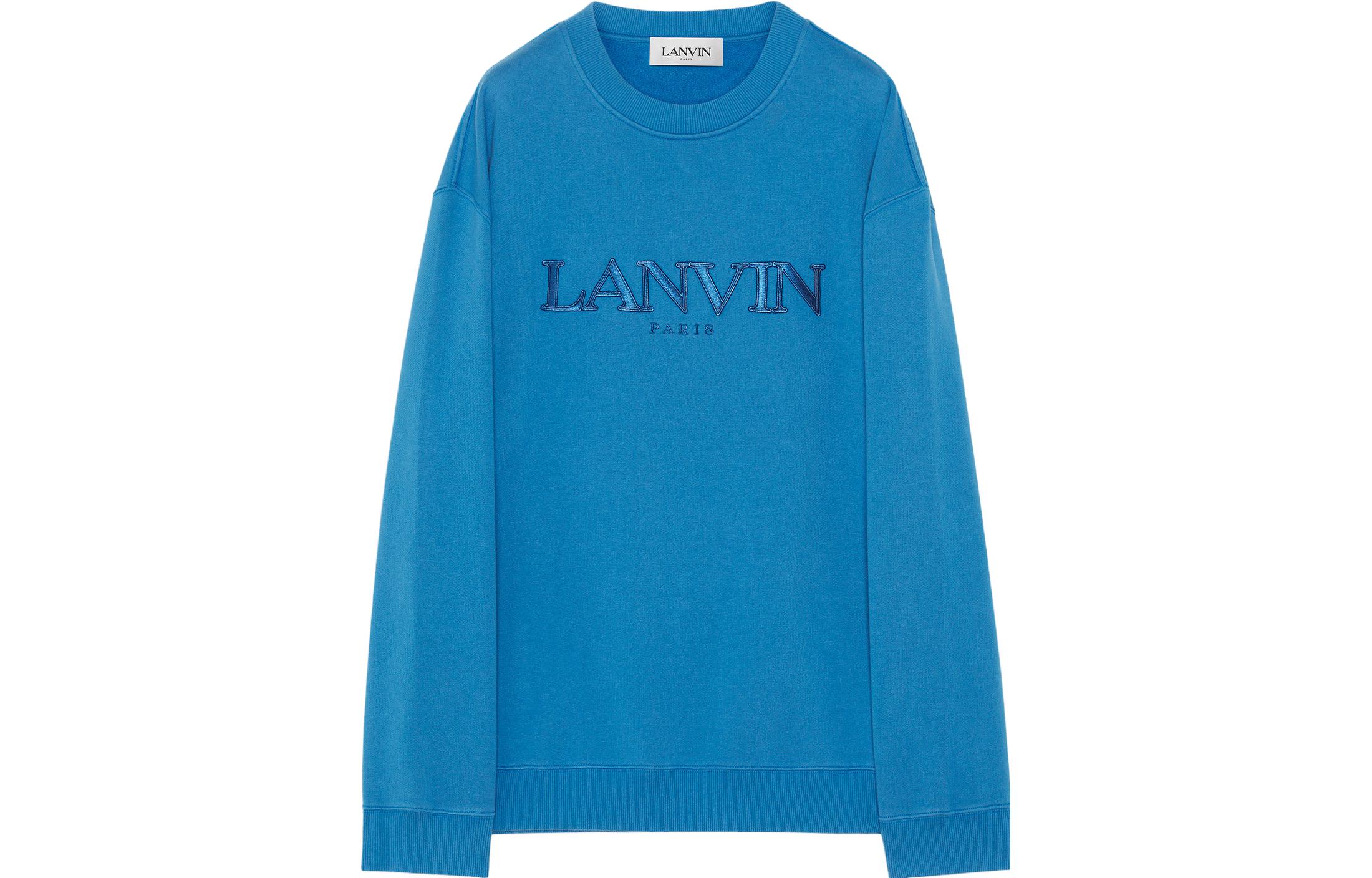 Lanvin SS23 Blue Letter Print Casual Sweatshirt RM-SS0004-J210-A23296