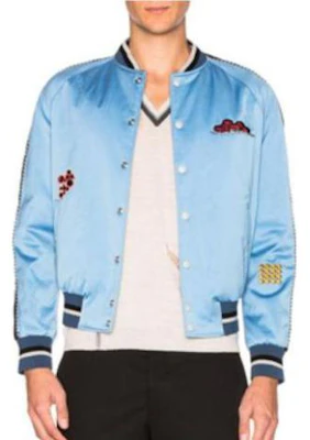 Lanvin SS23 Blue Solid Patch Single-Breasted Long Sleeve Jacket for Men RM-OU002-2P17-221 Buy Lanvin SS23 Blue Solid Patch Single-Breasted Long Sleeve Jacket for Men RM-OU002-2P17-221