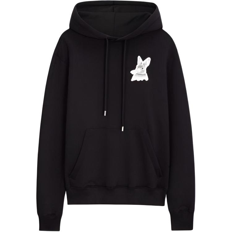 Lanvin SS23 BOTANICA Animal Print Pullover Sweatshirt Unisex Black RM-HOY001-J303-P23BK