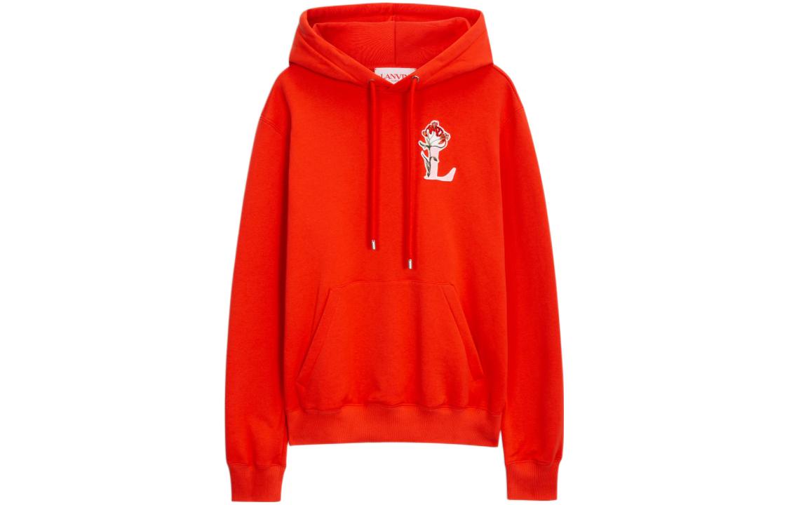 Lanvin SS23 BOTANICA Hoodie Red Embroidered Unisex RM-HOY001-J303-P2337