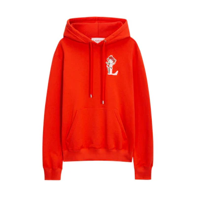 Lanvin SS23 BOTANICA Hoodie Red Embroidered Unisex RM-HOY001-J303-P2337