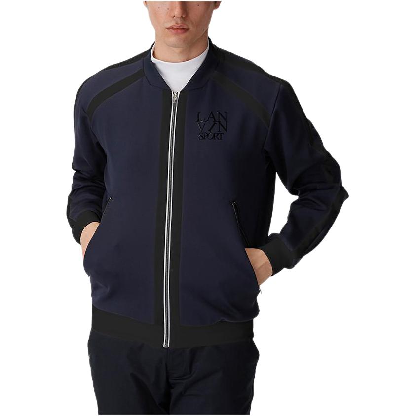 Lanvin SS23 Colorblock Logo Print Long-Sleeve Jacket VMV5531T9-2495511-NV03