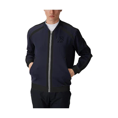Lanvin SS23 Colorblock Logo Print Long-Sleeve Jacket VMV5531T9-2495511-NV03