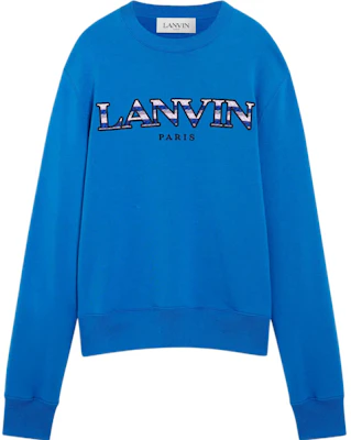 藍文Lanvin SS23刺繡字母印花藍色長袖圓領衛衣 男款 RM-SS0001-J209-A222 Buy 藍文Lanvin SS23刺繡字母印花藍色長袖圓領衛衣 男款 RM-SS0001-J209-A222
