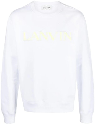 Lanvin SS23 Embroidered Logo Crewneck Long Sleeve Sweatshirt White RM-SS0001-J209-P2301 Order Lanvin SS23 Embroidered Logo Crewneck Long Sleeve Sweatshirt White RM-SS0001-J209-P2301