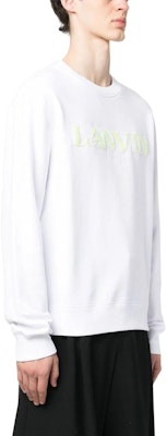 Lanvin SS23 Embroidered Logo Crewneck Long Sleeve Sweatshirt White RM-SS0001-J209-P2301 Purchase Lanvin SS23 Embroidered Logo Crewneck Long Sleeve Sweatshirt White RM-SS0001-J209-P2301
