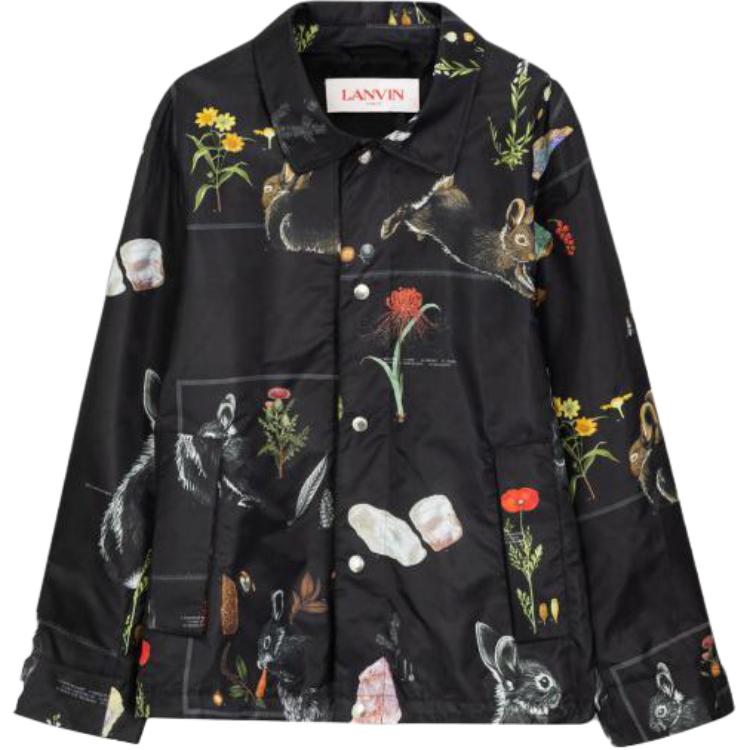 Lanvin SS23 Floral Animal Print Slim Fit Single-Breasted Jacket RM-JAY028-5613-P2310