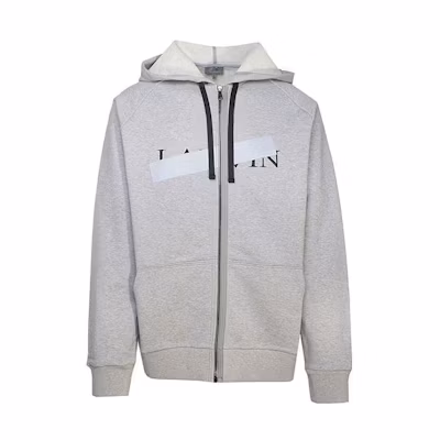 Lanvin SS23 Grey Solid Casual Zip-Up Hoodie RM-JE0037-A19-13