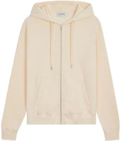 Lanvin SS23 Heart Print Hoodie Zip-Up Unisex Pale Yellow RU-HO0006-J094-E23 Lanvin SS23 Heart Print Hoodie Zip-Up Unisex Pale Yellow RU-HO0006-J094-E23