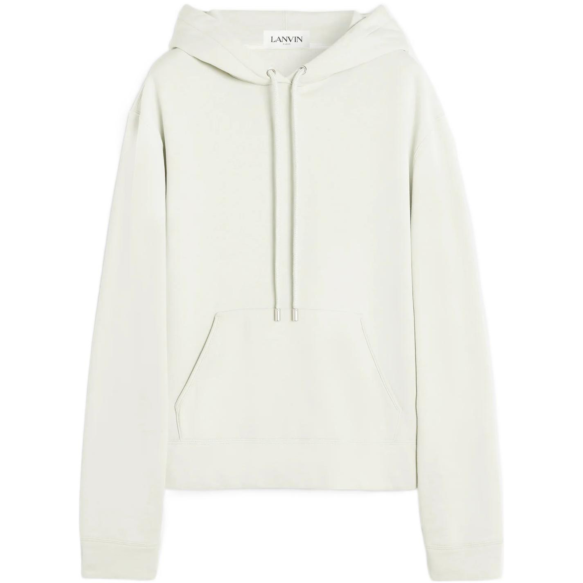 Lanvin SS23 Letter Print Embroidered Hoodie Sage Green Menswear RM-HO0009-J008-P23401