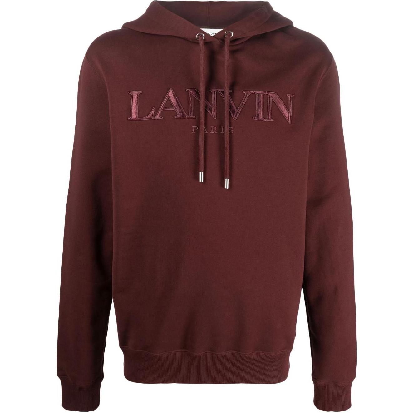 Lanvin SS23 Logo Embroidered Pullover Hoodie Red Men’s RM-HO0001-J210-P23