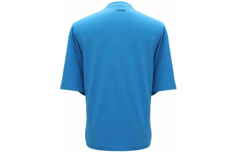 Lookbook Lanvin SS23 Logo T-Shirt Lengan Pendek Biru. RM-TS0009-J198-P22222