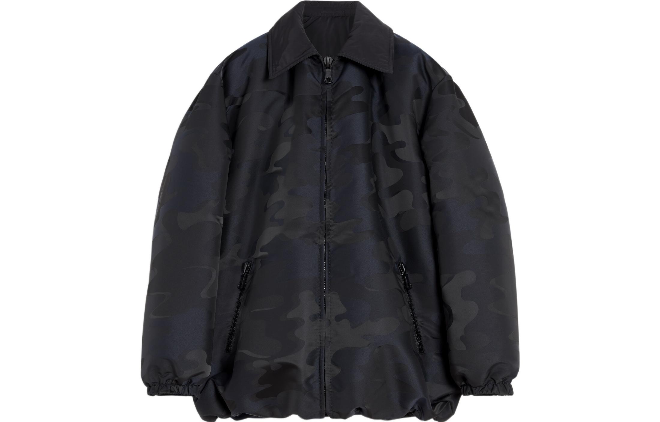 Lanvin SS23 Navy Camo Logo Print Zip-Up Jacket RM-OU0004-5406-A222960