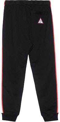 Lanvin SS23 Celana Jogger Pria Hitam Panda Appliqué Bergaris Drawstring. RM-TR0141-J212-H2110 Lookbook Lanvin SS23 Celana Jogger Pria Hitam Panda Appliqué Bergaris Drawstring. RM-TR0141-J212-H2110