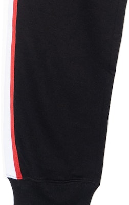 Lanvin SS23 Celana Jogger Pria Hitam Panda Appliqué Bergaris Drawstring. RM-TR0141-J212-H2110 Sizing Lanvin SS23 Celana Jogger Pria Hitam Panda Appliqué Bergaris Drawstring. RM-TR0141-J212-H2110