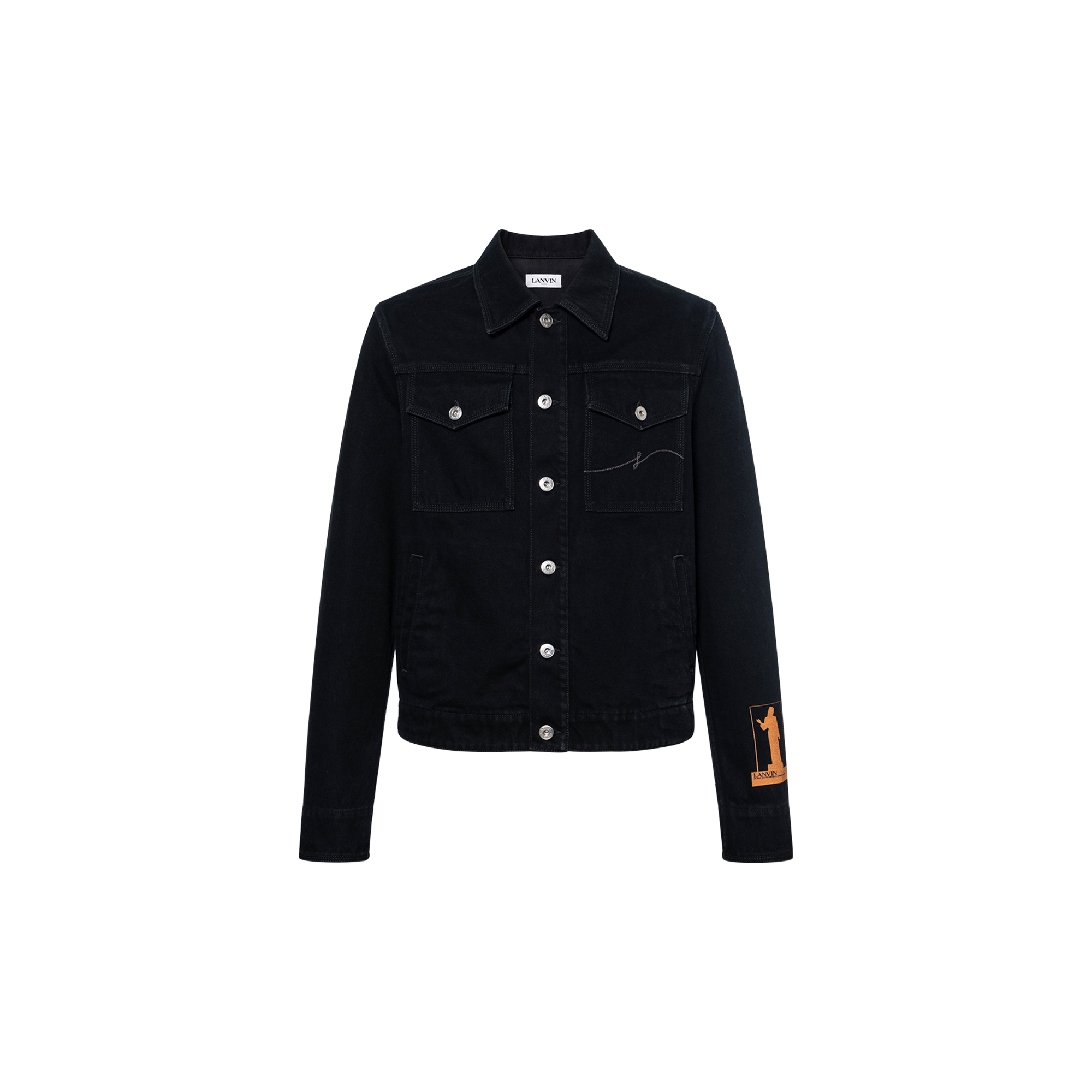 Lanvin SS23 Photo Print Single-Breasted Jacket Black RM-JA0103-D055-P2310