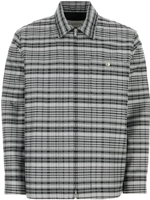 Lanvin SS23 Plaid Zip-Up Shirt Jacket - Grey RM-SI0104-5598-P23114 Buy Lanvin SS23 Plaid Zip-Up Shirt Jacket - Grey RM-SI0104-5598-P23114
