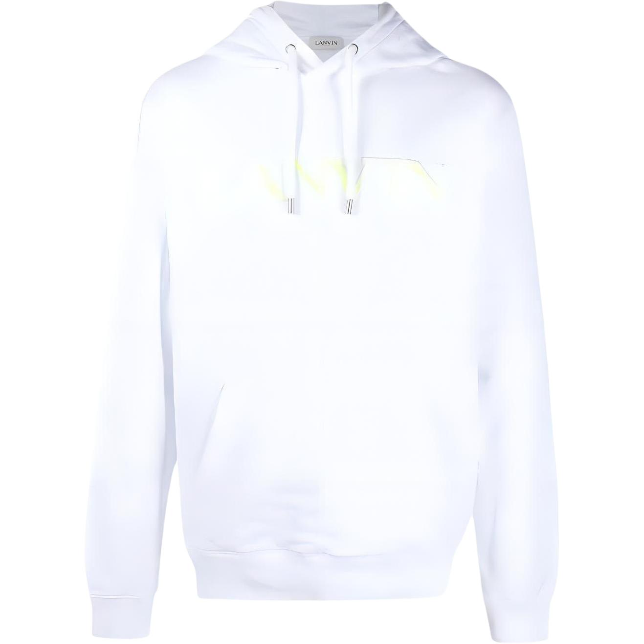 Lanvin SS23 Pullover Sweatshirt with Embroidered Logo White RM-HO0001-J199-P2301