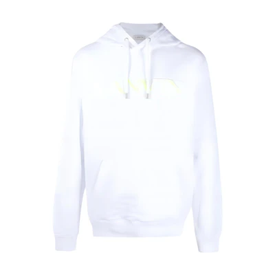 Lanvin SS23 Pullover Sweatshirt with Embroidered Logo White RM-HO0001-J199-P2301
