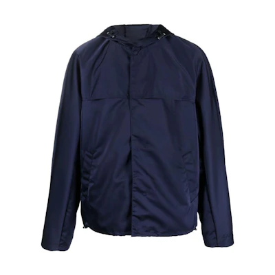 Lanvin SS23 Solid Button Hooded Jacket Navy Blue - RM-JA0008-5496-H22241
