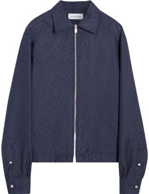 Lanvin SS23 Solid Jacquard Collared Long Sleeve Jacket Blue () RM-SI0007-5394-A22291 Buy Lanvin SS23 Solid Jacquard Collared Long Sleeve Jacket Blue () RM-SI0007-5394-A22291