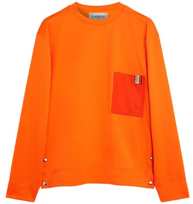 Lanvin SS23 Solid Logo Patch Crewneck Sweatshirt Orange Men’s RM-SS0014-5583-E23 Buy Lanvin SS23 Solid Logo Patch Crewneck Sweatshirt Orange Men’s RM-SS0014-5583-E23
