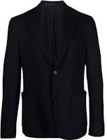 Lanvin SS23 Solid Single-Breasted V-Neck Blazer Jacket Black RMJA0112N051A2129 Lanvin SS23 Solid Single-Breasted V-Neck Blazer Jacket Black RMJA0112N051A2129
