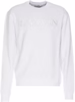 Lanvin SS23 White Crewneck Sweatshirt with Embroidered Logo () SS-0001J2-1001-111 Lanvin SS23 White Crewneck Sweatshirt with Embroidered Logo () SS-0001J2-1001-111
