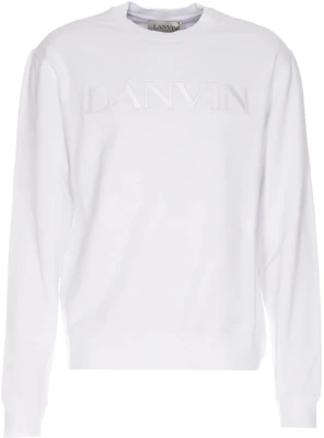 Lanvin SS23 White Crewneck Sweatshirt with Embroidered Logo () SS-0001J2-1001-111 Buy Lanvin SS23 White Crewneck Sweatshirt with Embroidered Logo () SS-0001J2-1001-111