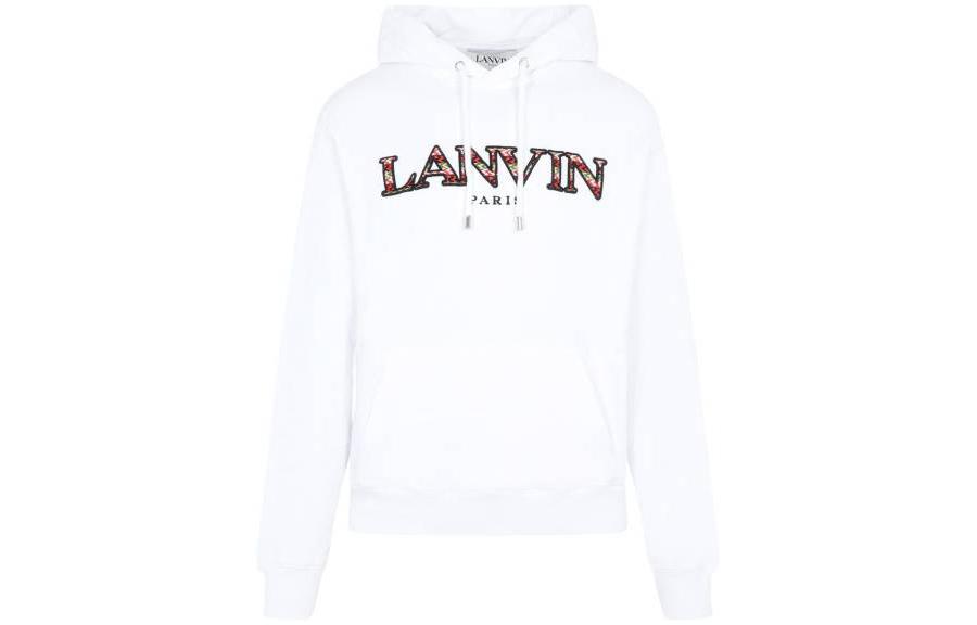 Lanvin SS23 White Hoodie with Logo Print RM-HO0001-J199-P230140