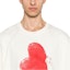 Details for Lanvin SS24 Camiseta Cuello Redondo Ajuste Suelto Estampado Corazón Blanco Roto RU-TS0010-J151-A24