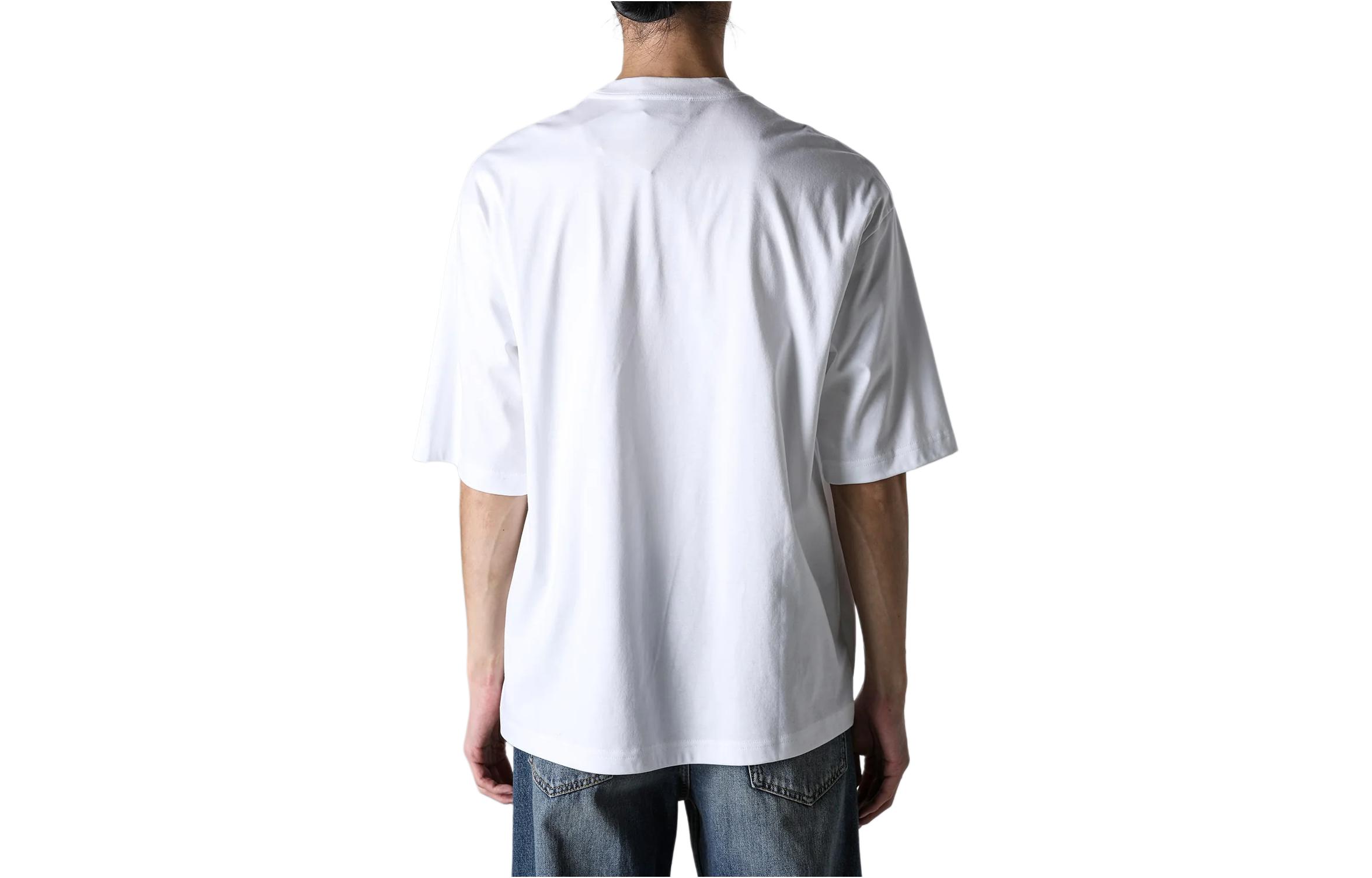 Lookbook Lanvin SS24 Kaos Pendek Crewneck Bordir Renda Warna Putih RM-TS0026-J198-P24