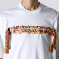 Purchase Lanvin SS24 白色蕾絲刺繡短袖圓領T恤 RM-TS0026-J198-P24
