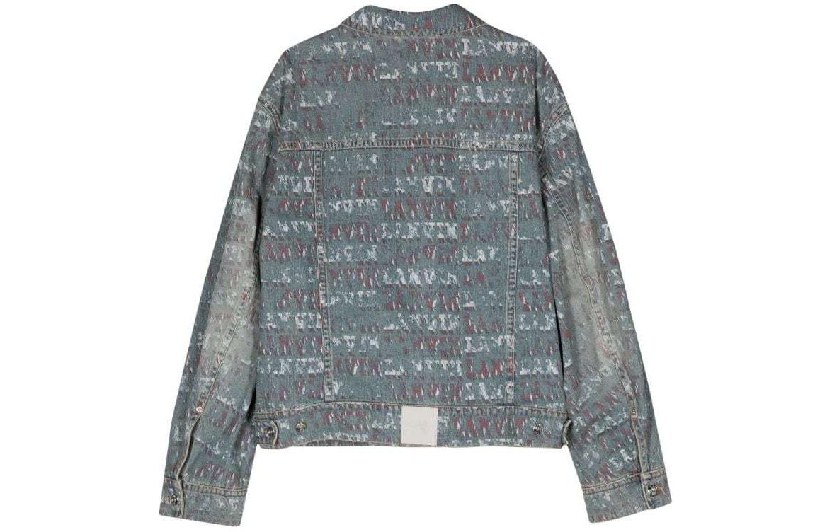 Lookbook ランバン SS24 ロゴプリント デニムジャケット インディゴブルー RU-JA0137-D082-P24