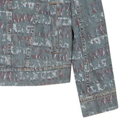 ランバン SS24 ロゴプリント デニムジャケット インディゴブルー RU-JA0137-D082-P24 Details for ランバン SS24 ロゴプリント デニムジャケット インディゴブルー RU-JA0137-D082-P24