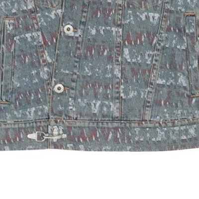 ランバン SS24 ロゴプリント デニムジャケット インディゴブルー RU-JA0137-D082-P24 Sizing ランバン SS24 ロゴプリント デニムジャケット インディゴブルー RU-JA0137-D082-P24