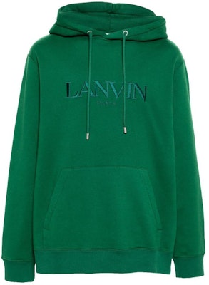 Lanvin SS24 Hoodie Oversized Warna Hijau dengan Bordir Logo Huruf. RM-HO0009-J210-P24474 Order Lanvin SS24 Hoodie Oversized Warna Hijau dengan Bordir Logo Huruf. RM-HO0009-J210-P24474
